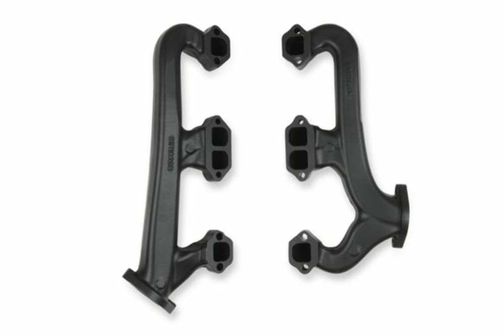 Hooker Fits Small Block Chevy, Raised D-Port, 2.5", Black, Exhaust Manifold 8527-3HKR