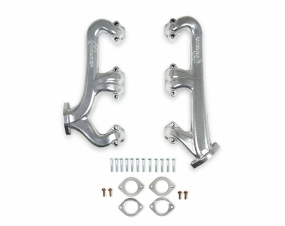 Hooker Fits Small Block Chevy,2.5" collector-Silver Ceramic, Exhaust Manifold 8525-1HKR for 1968-1974 Chevy El Camino black ceramic coated