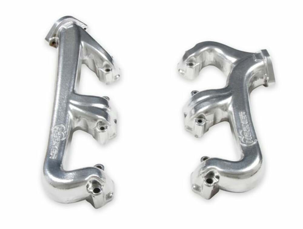 Hooker Fits Small Block Chevy,2.5" collector-Silver Ceramic, Exhaust Manifold 8525-1HKR