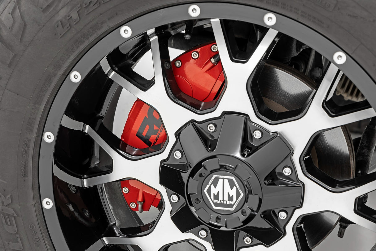 Fits Toyota 4Runner 2&4WD (2003-2024) Caliper Covers; Front and Rear; Red; 71149