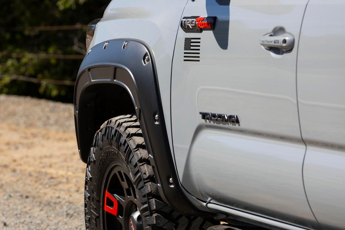 Fits Toyota Tacoma (16-23) Fender Flares; Defender; 1H5 Cement; A-T11621-1H5