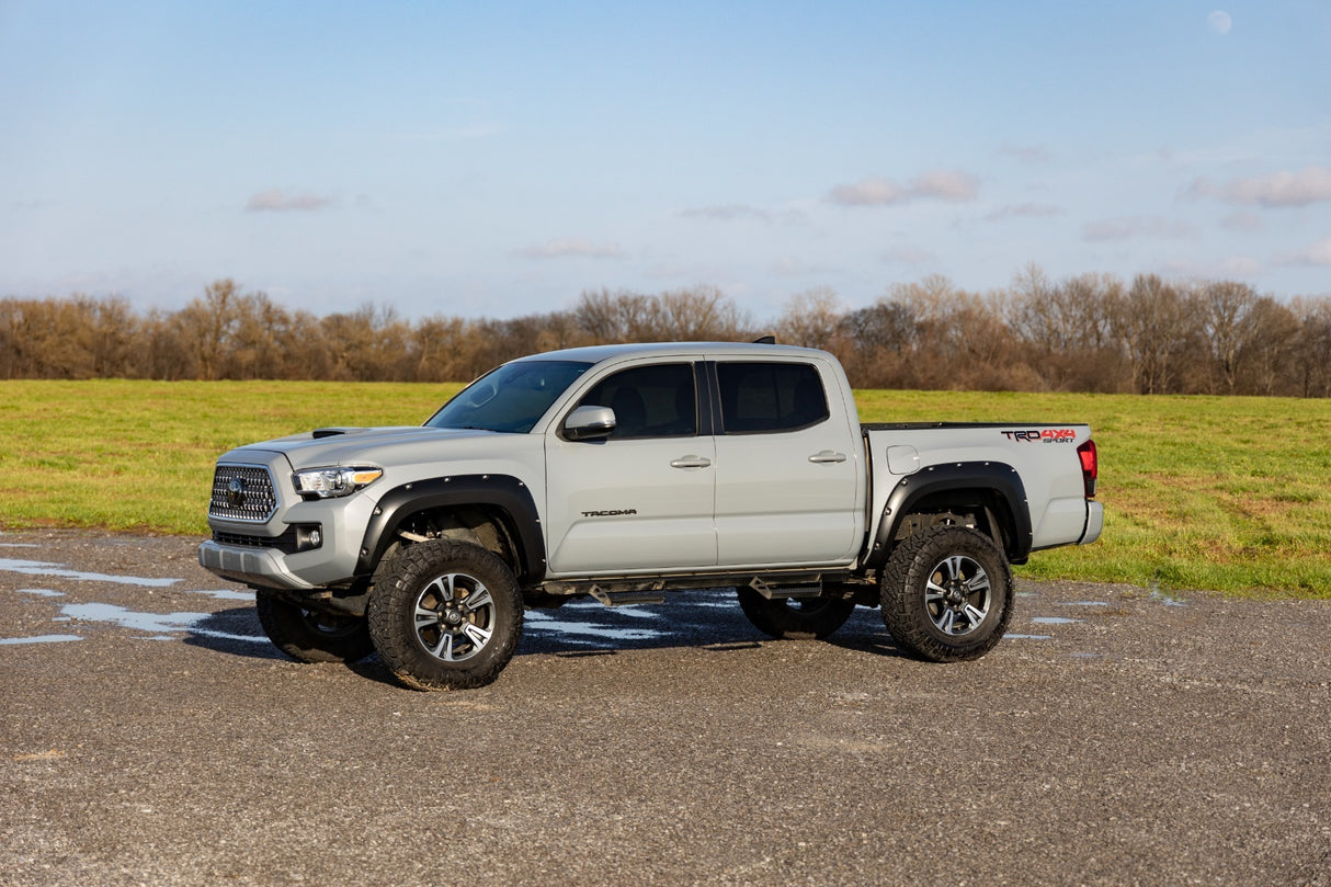 Fits Toyota Tacoma (16-23) Pocket Fender Flares 4V6 Quicksand F-T11621A-4V6