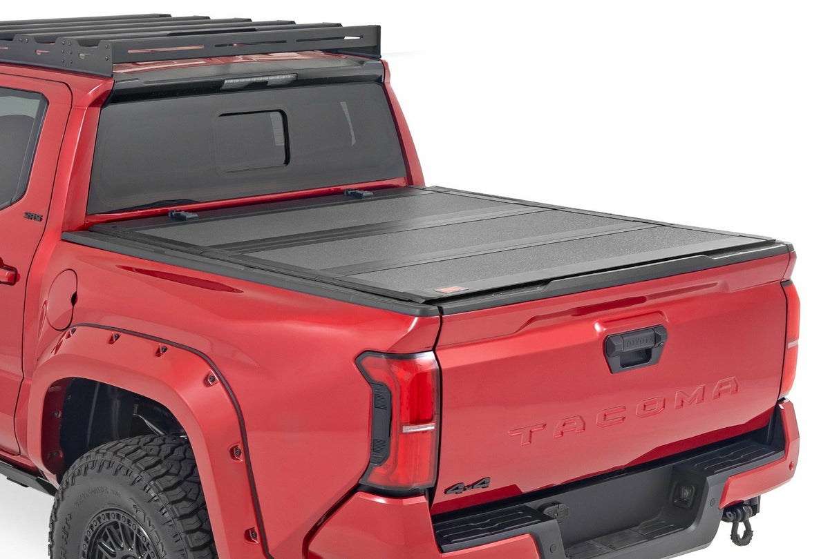 Fits Toyota Tacoma 2&4WD (2024) Hard Tri-Fold Flip Up Bed Cover; 5' Bed 49415551