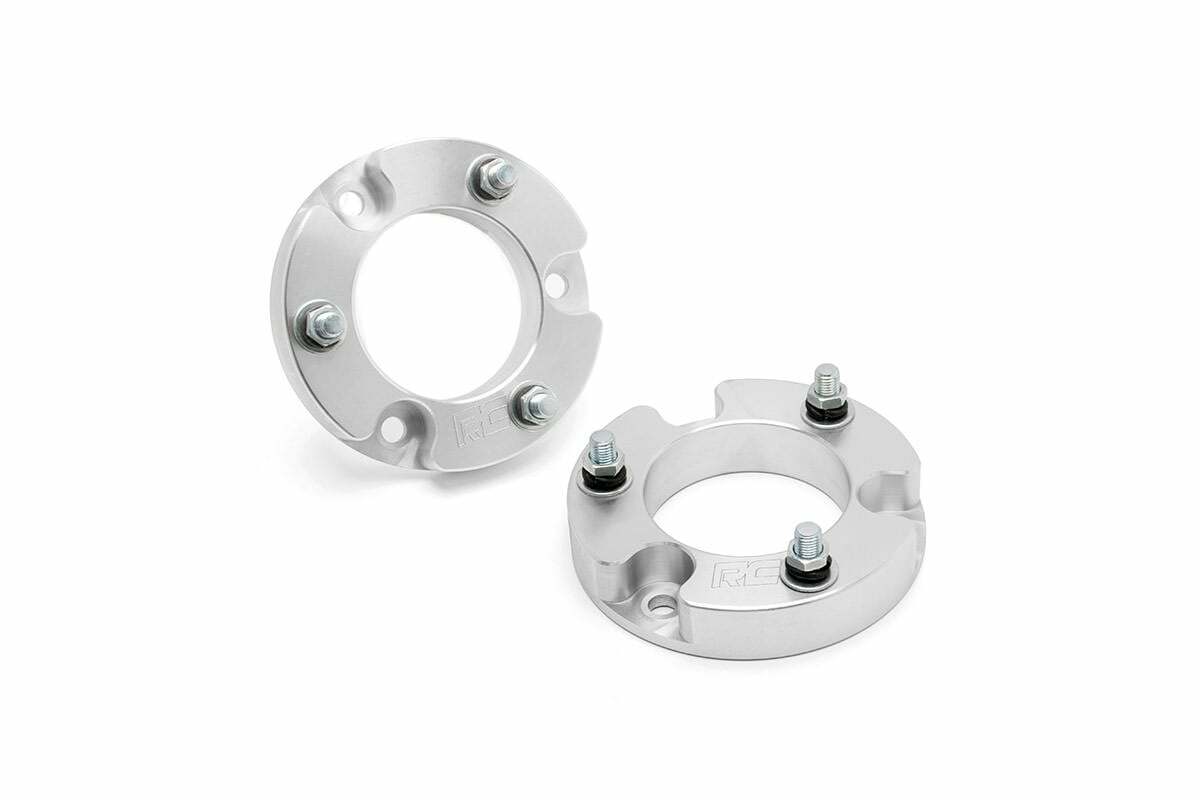 Fits Toyota Tacoma 2WD/4WD (2005-2023) 2 Inch leveling Kit; Aluminum; 744