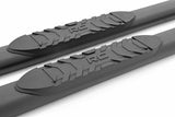 Fits Toyota Tacoma 2WD/4WD (2005-2023) Oval Nerf Step; Double Cab; Black; 21008