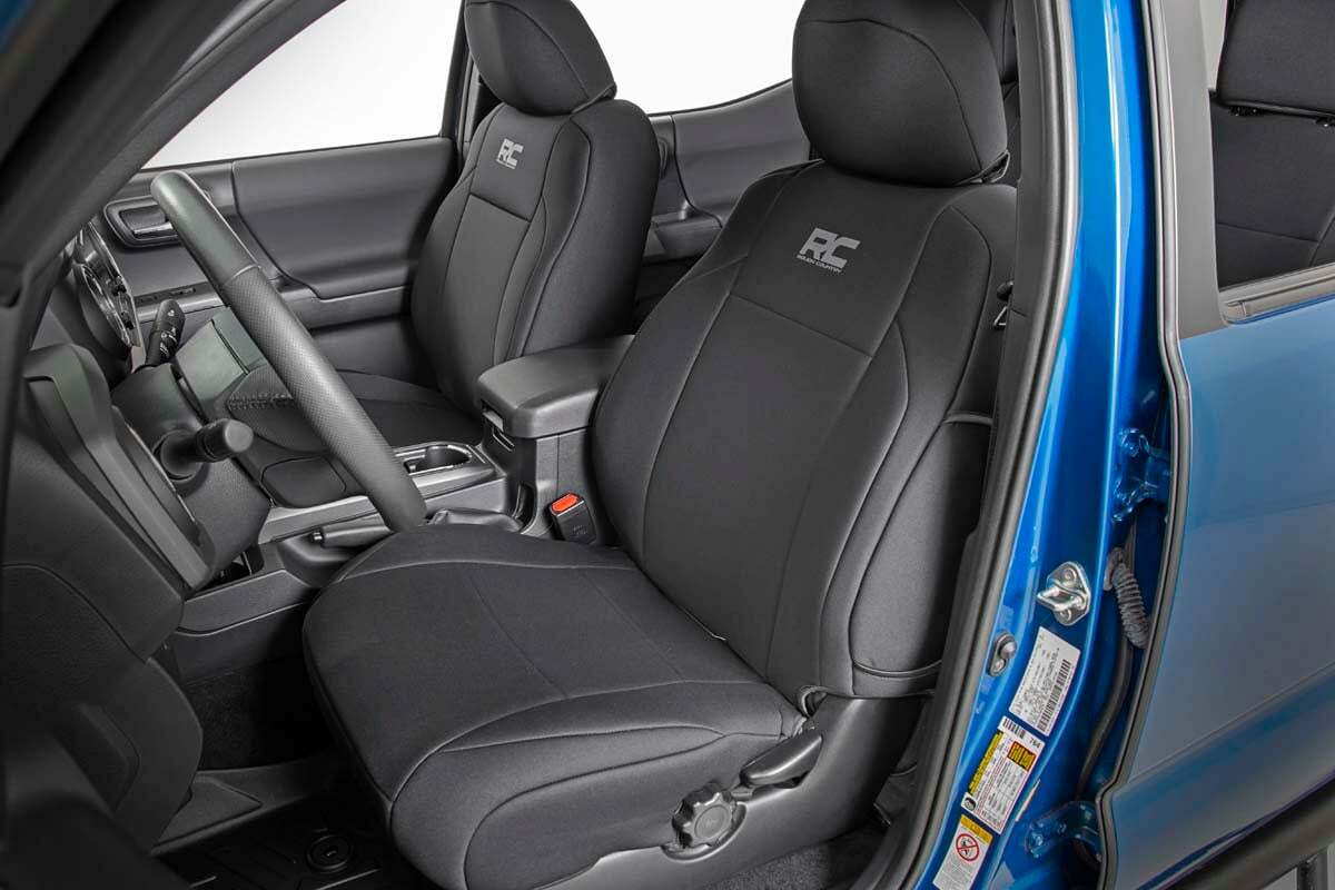 Fits Toyota Tacoma 2WD/4WD (2016-2023) Seat Covers; FR & RR; Double Cab; 91031