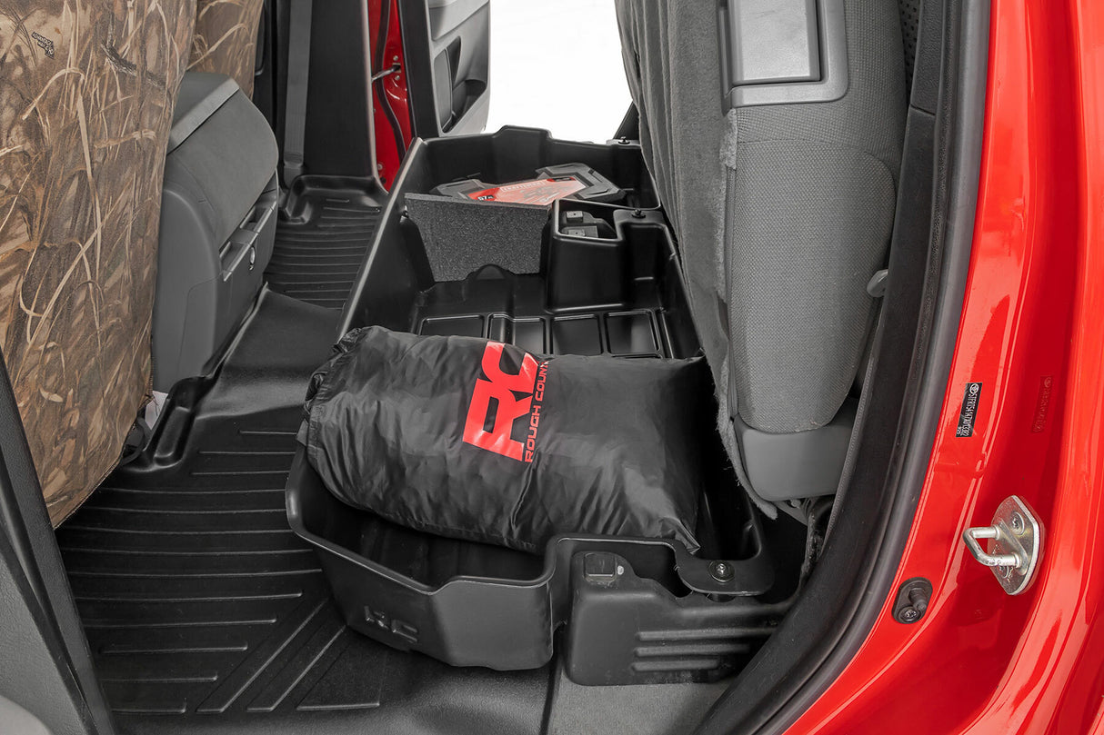Fits Toyota Tundra 2WD/4WD (2007-2021) Under Seat Storage; Double Cab; RC09511