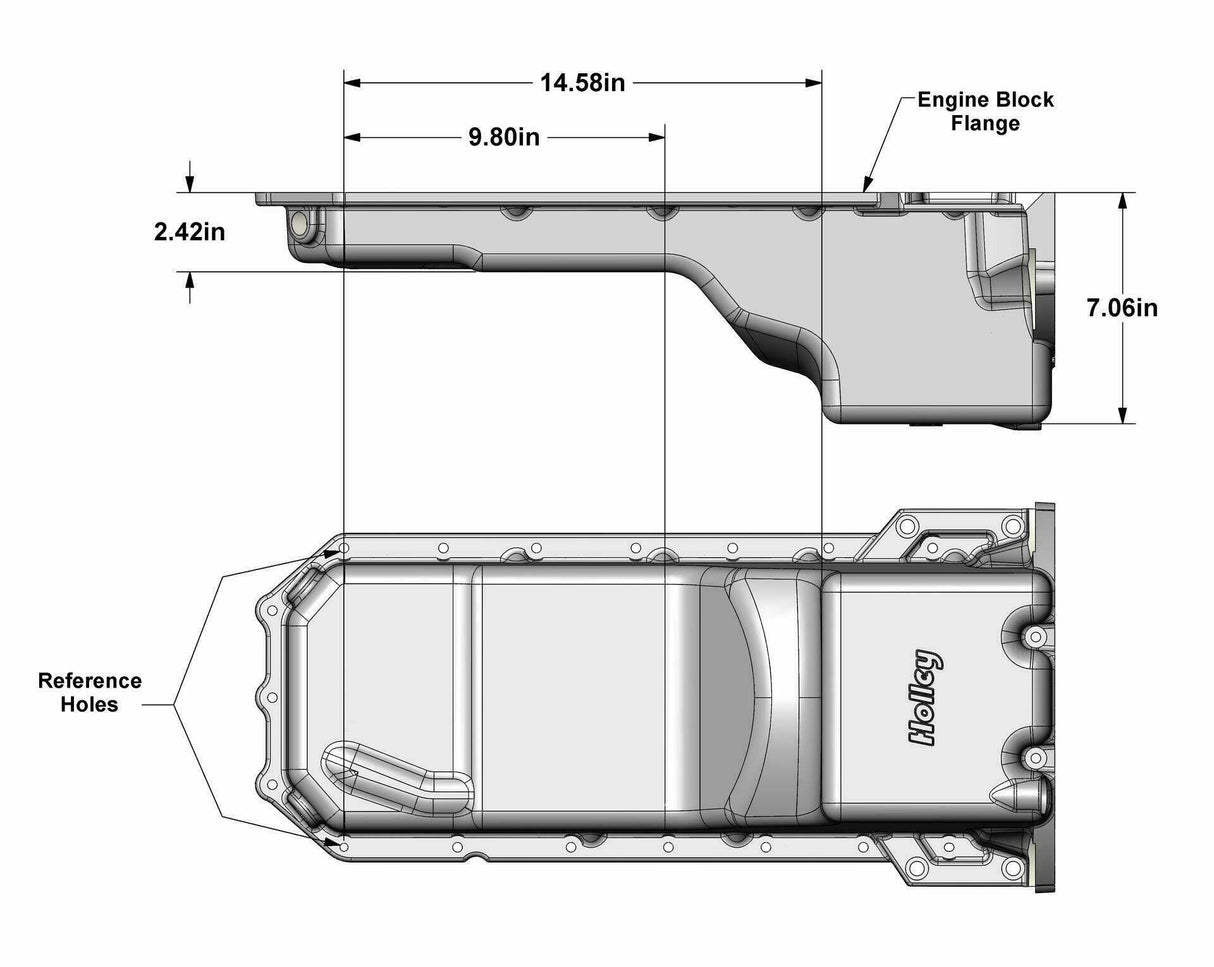 Hooker performance muffler black hemi-2009-5-7l-2011-6-4l-rear-sump-design-black-302-76bk
