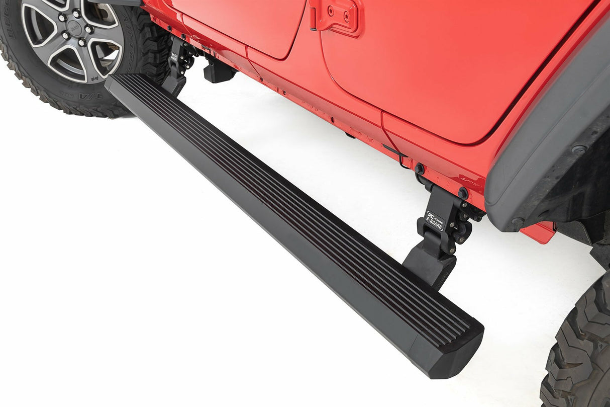 Running boards for 2021-2024 Jeep Wrangler JL by Rough Country