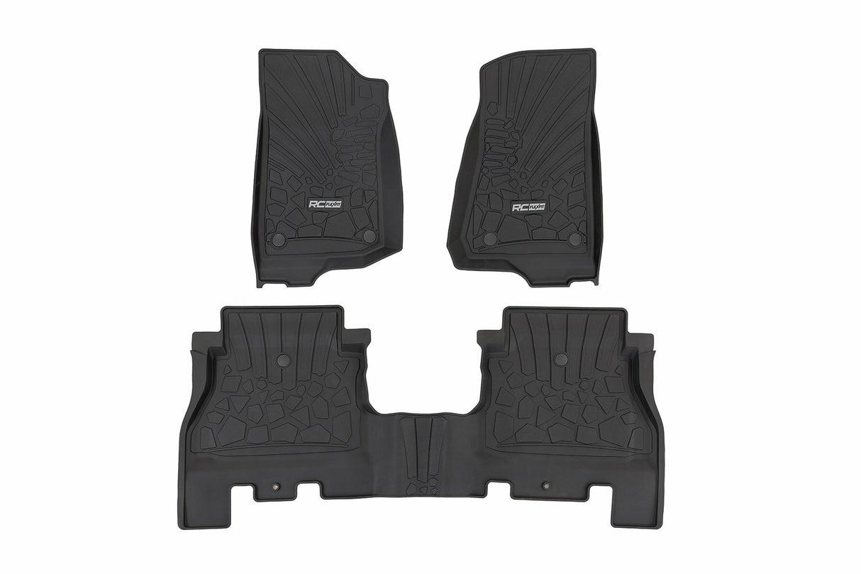 Floor mats for 2018-2024 Jeep Wrangler by Rough Country
