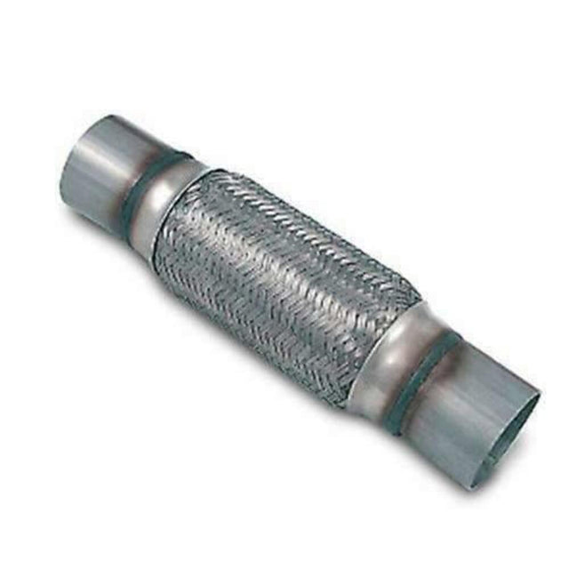 Exhaust flex pipe 2 x 10 Double Flex Pipes 2 Ends Weld or Clamp On Rol 2 inch inlet/outlet 14 inch body length double braided stainless steel mesh