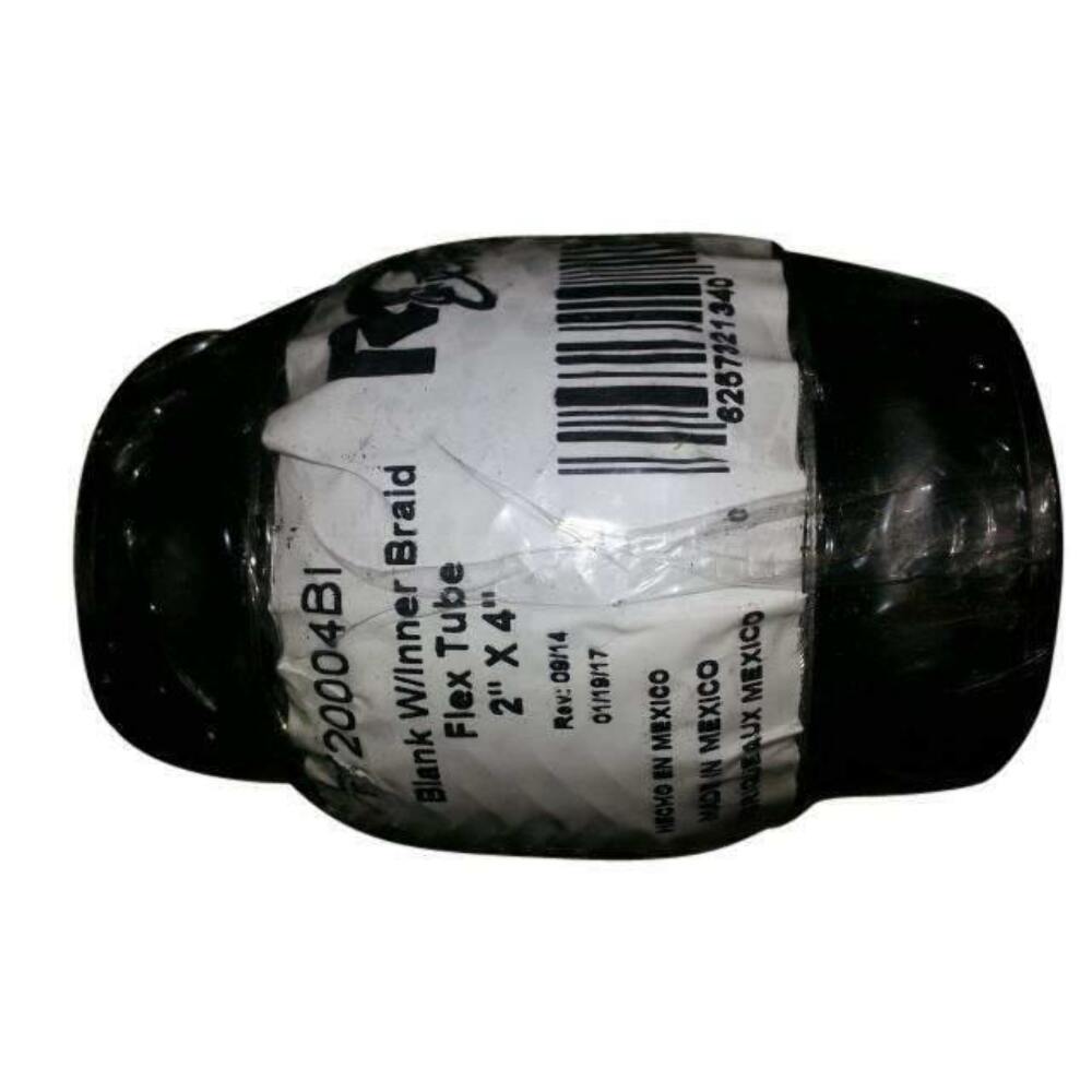 Exhaust flex pipe 2 x 4 Flex Pipes Blank Inter-braided Ends - FT20004BI Rol 2 inch inlet/outlet stainless steel mesh