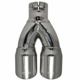 t Flowmaster 15307 Exhaust Tip - 3.00 in. Dual Angle Cut Polished SS Fits 2.50 in. Flowmaster