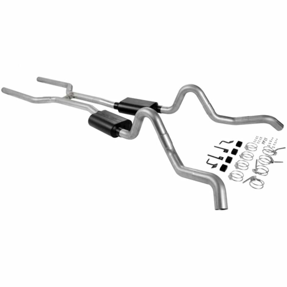t Flowmaster 17202 - 1964-1967 Chevrolet Chevelle Header-back Exhaust System Flowmaster American Thun - 3.0 aluminized pipes Flowmaster