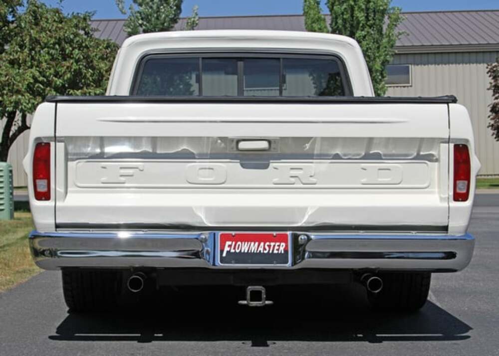 t Flowmaster American Thunder Crossmember-Back Exhaust System for 67-72 Ford F100/F250 V8 - 817938 Flowmaster