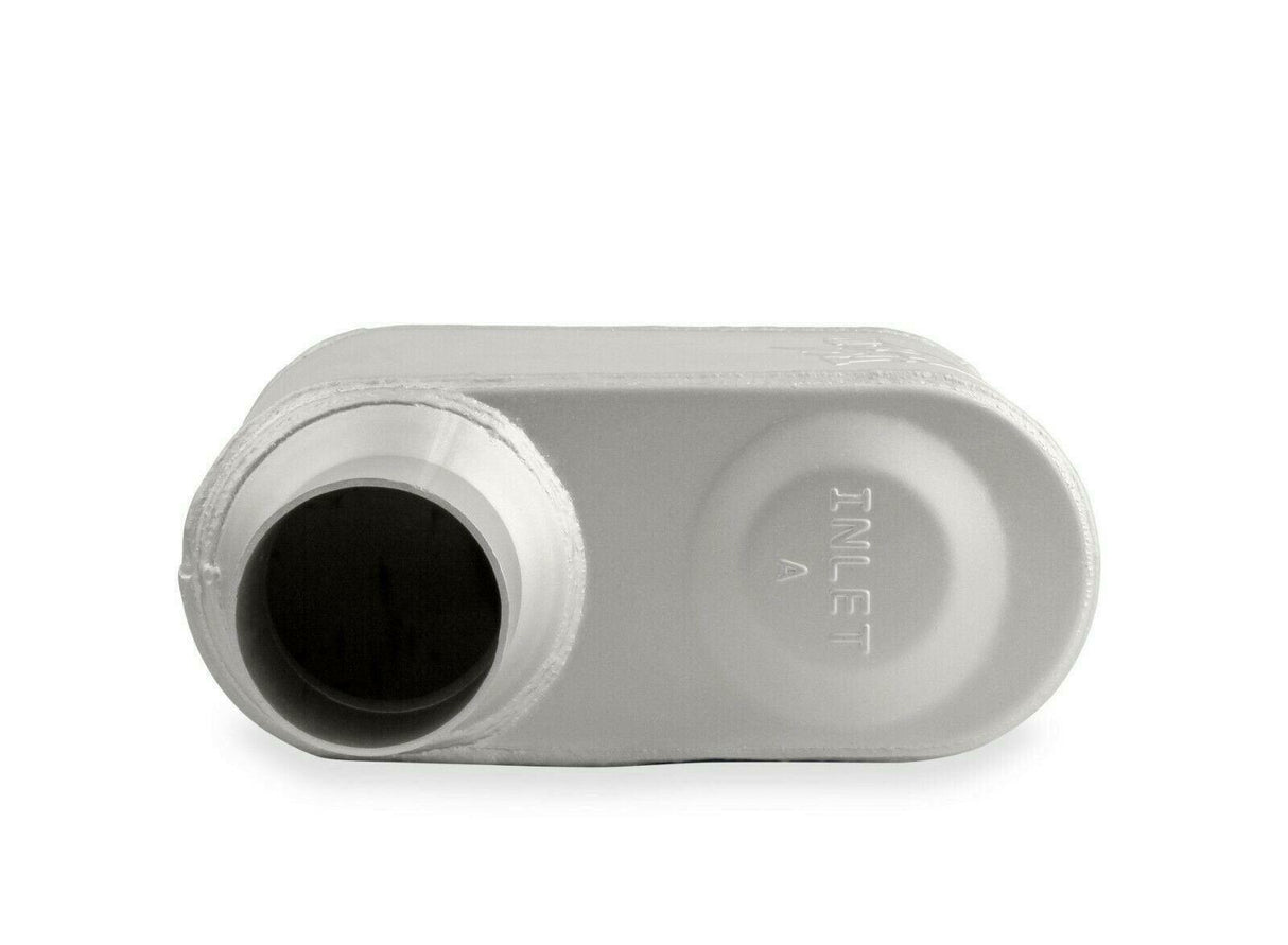1-Chamber Muffler 42513-FM 2.50 Offset Inlet / 2.50 Offset Outlet performance muffler
