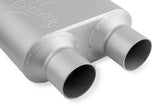 2-Chamber Muffler 430402-FM 3.00 Center Inlet / 2.50 Dual Outlet performance muffler