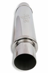 Round Performance Muffler 2.5 Inlet/ 2.5 Outlet 14416-FM Polished St 14419