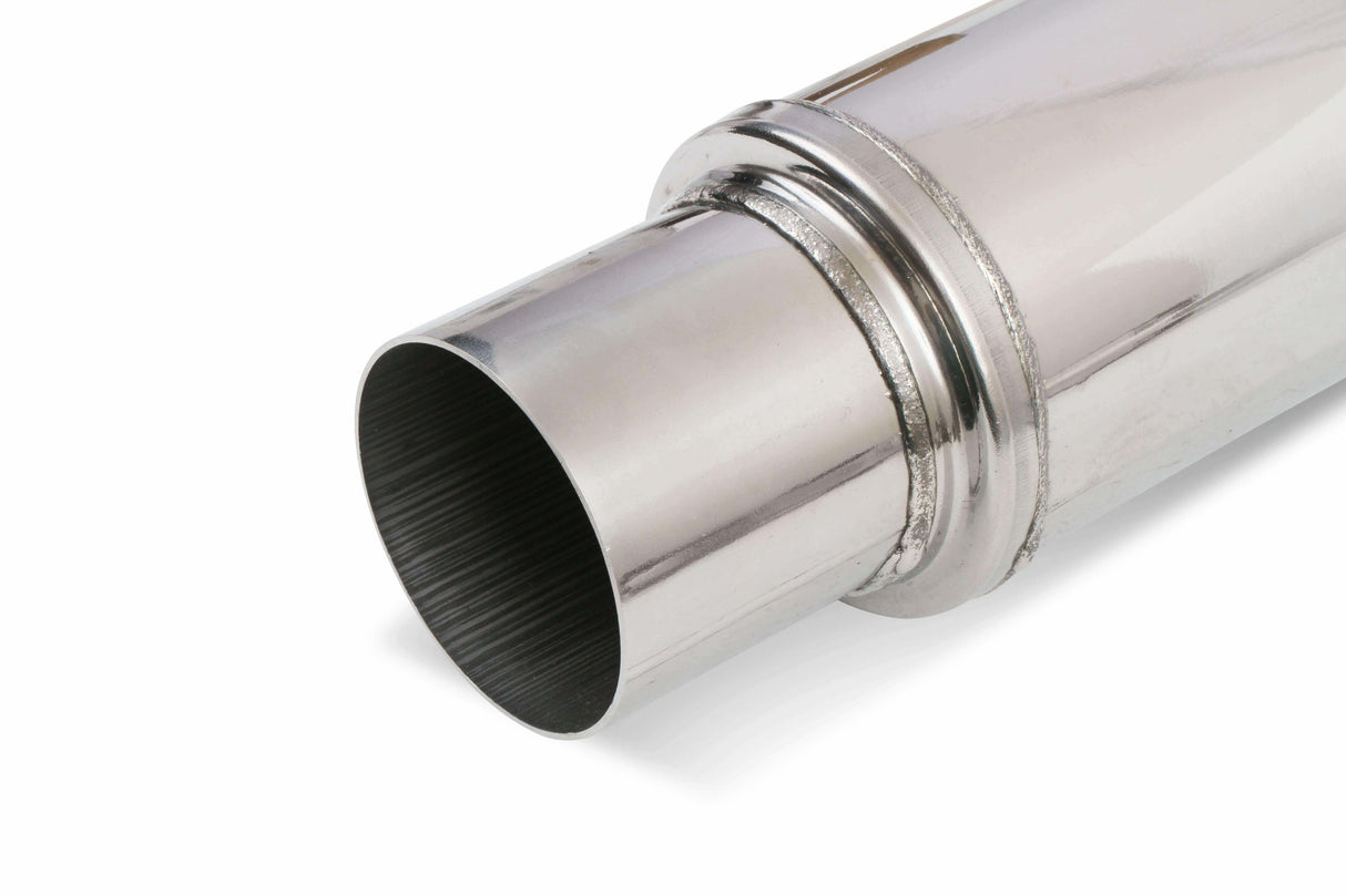 Round Performance Muffler 3.00 Inlet/ 3.00 Outlet 14419-FM Polished 12867