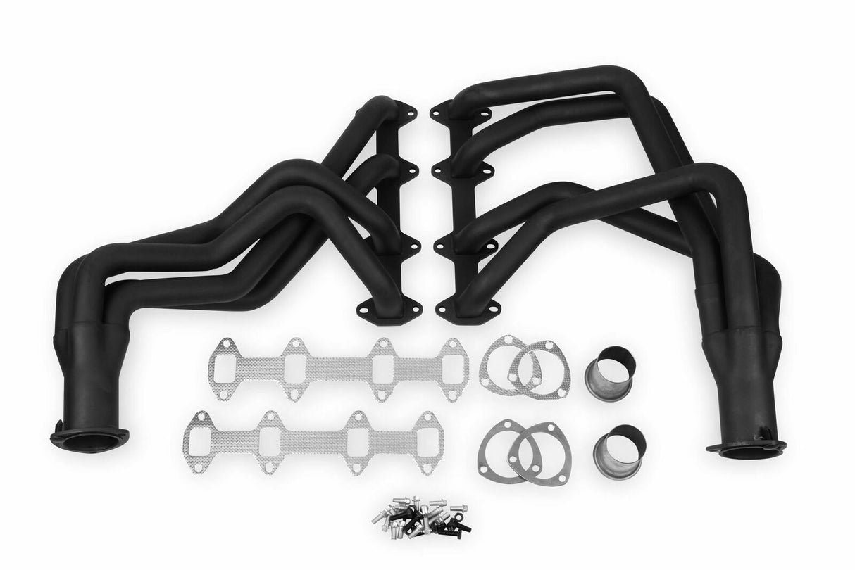 12542FLT Long Tube Header Fits 1965-74 Ford F100 4WD Black Paint performance headers