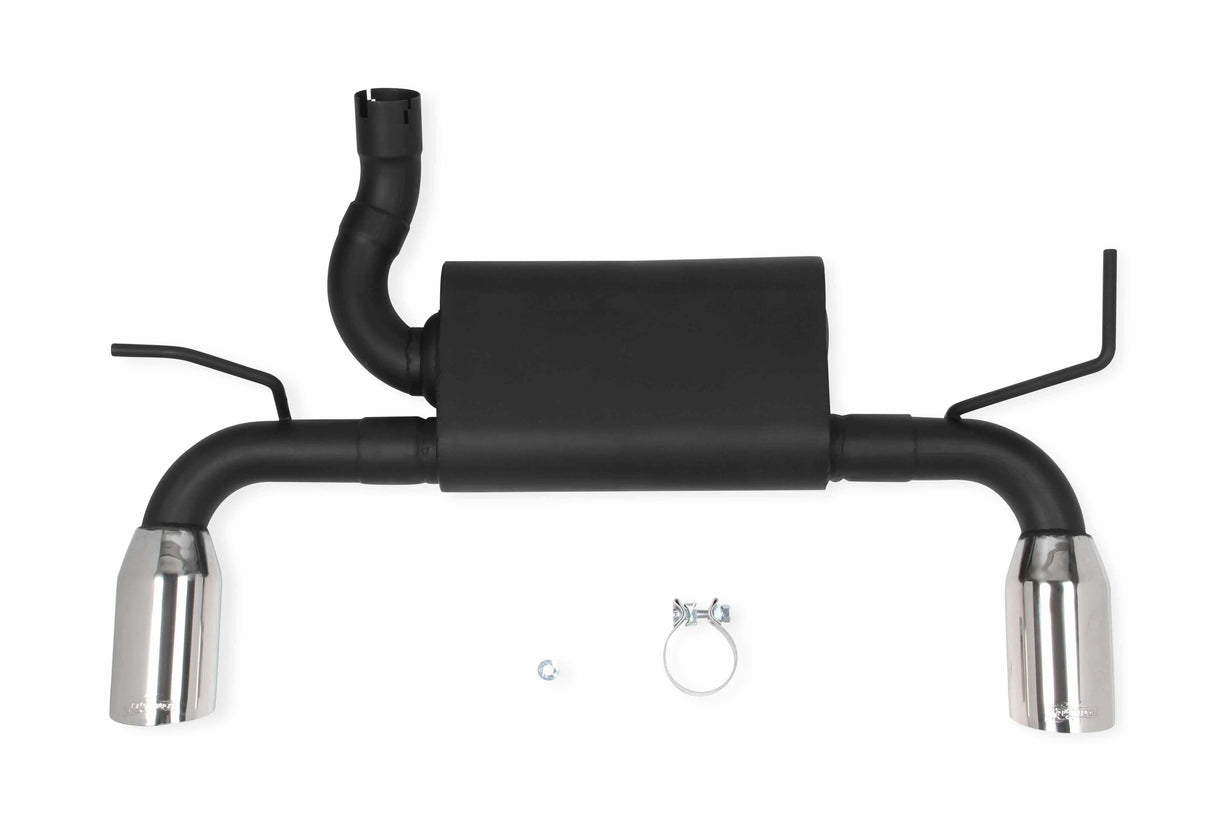 Axle-Back Exhaust System - 53015FLT Wrangler polished stainless steel