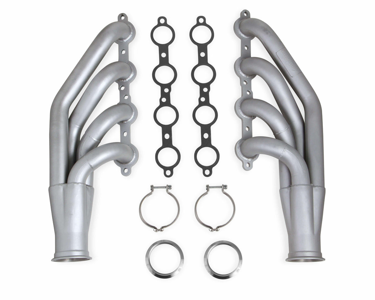 LS Turbo Headers-Ceramic Coated - 31537FLT performance headers black polished stainless steel