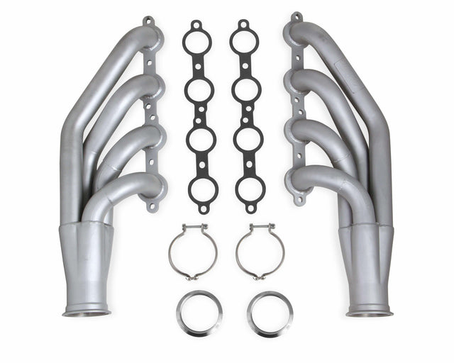 LS Turbo Headers-Ceramic Coated - 31537FLT performance headers black polished stainless steel
