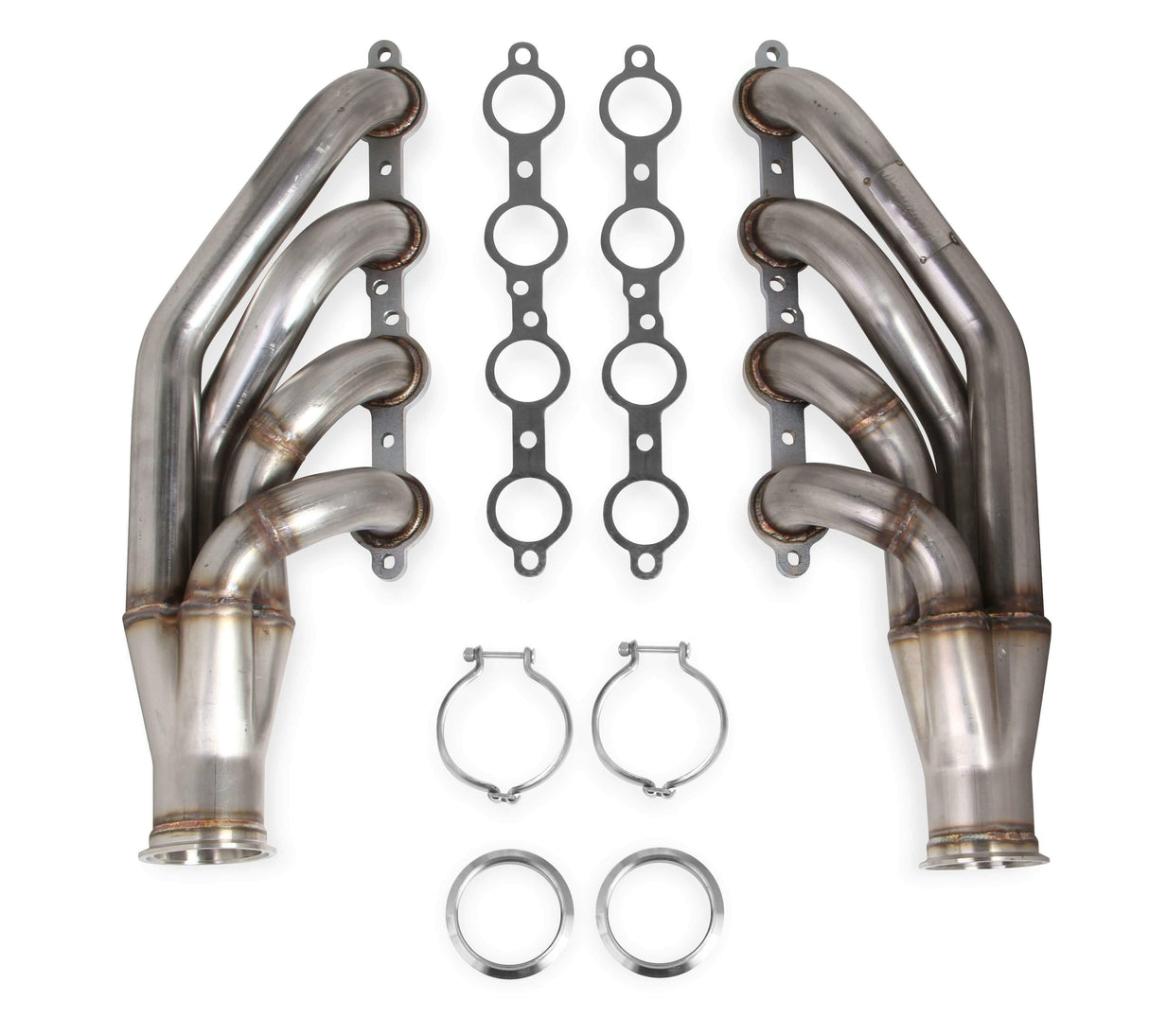 LS Turbo Headers-Natural Finish - 11535FLT performance headers black polished stainless steel aluminum