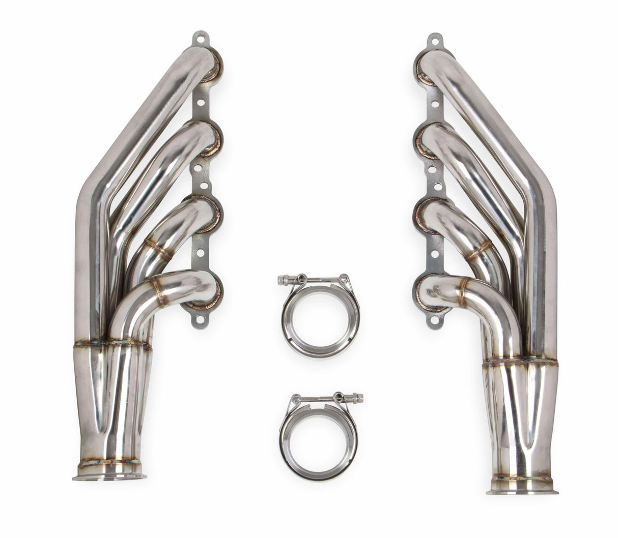 LS Turbo Headers-Natural Finish - 11537FLT performance headers black polished stainless steel aluminum