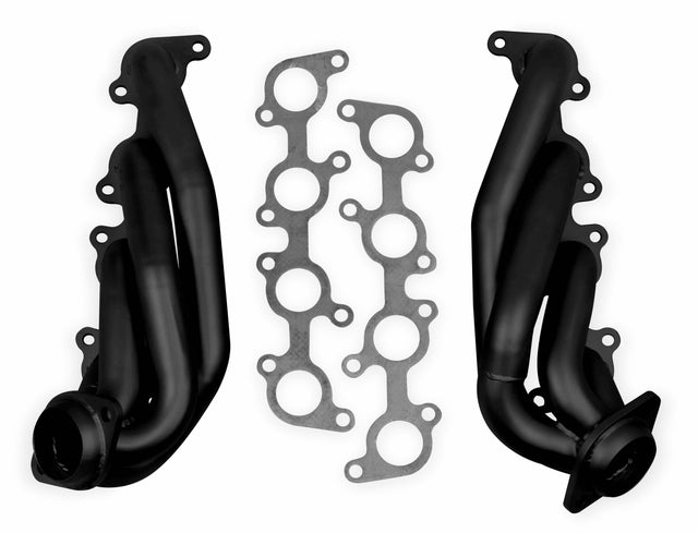 Shorty Headers - Black Painted - 91674FLT performance headers aluminum