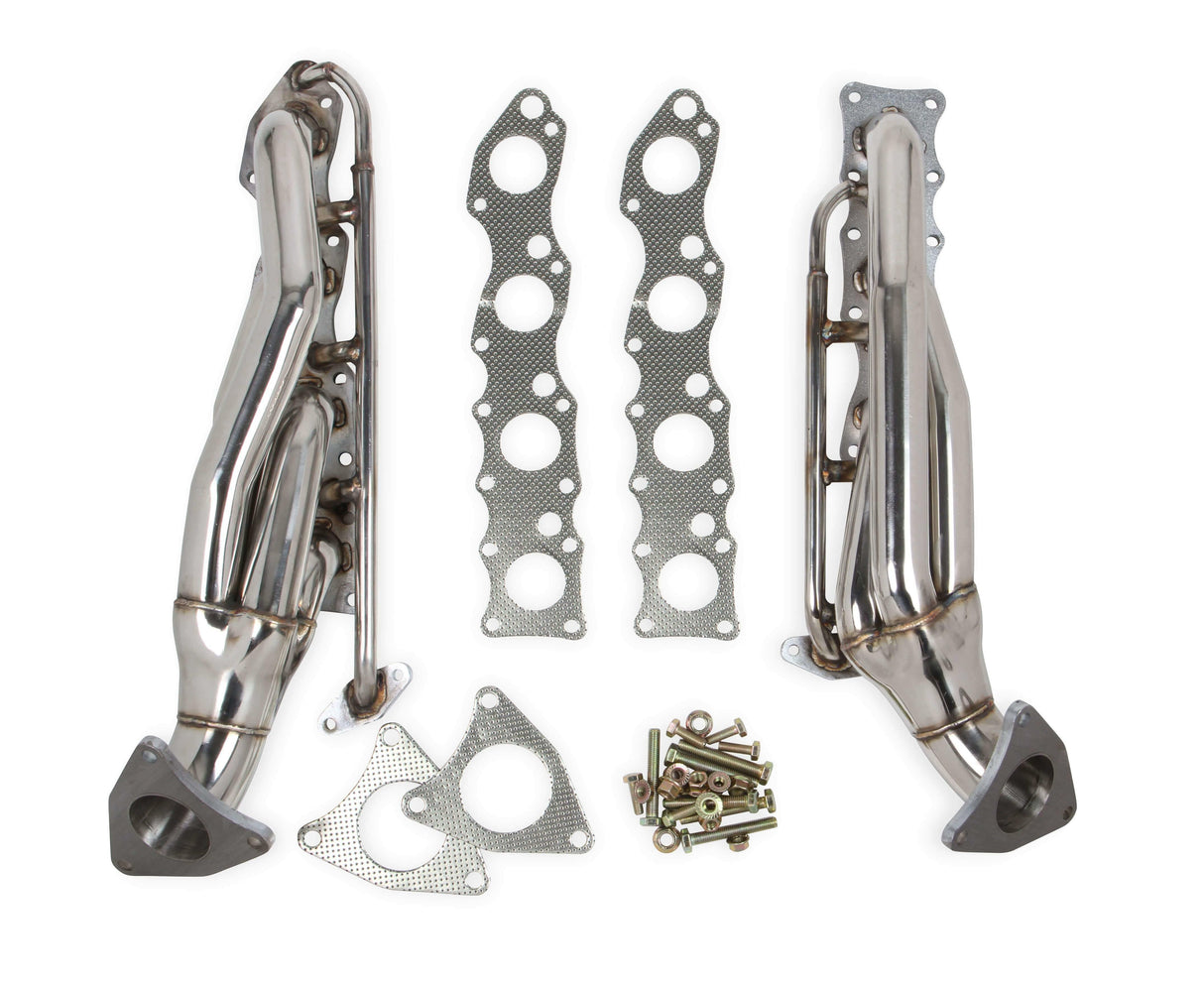 Shorty Headers - Polished - 11147FLT performance headers black stainless steel