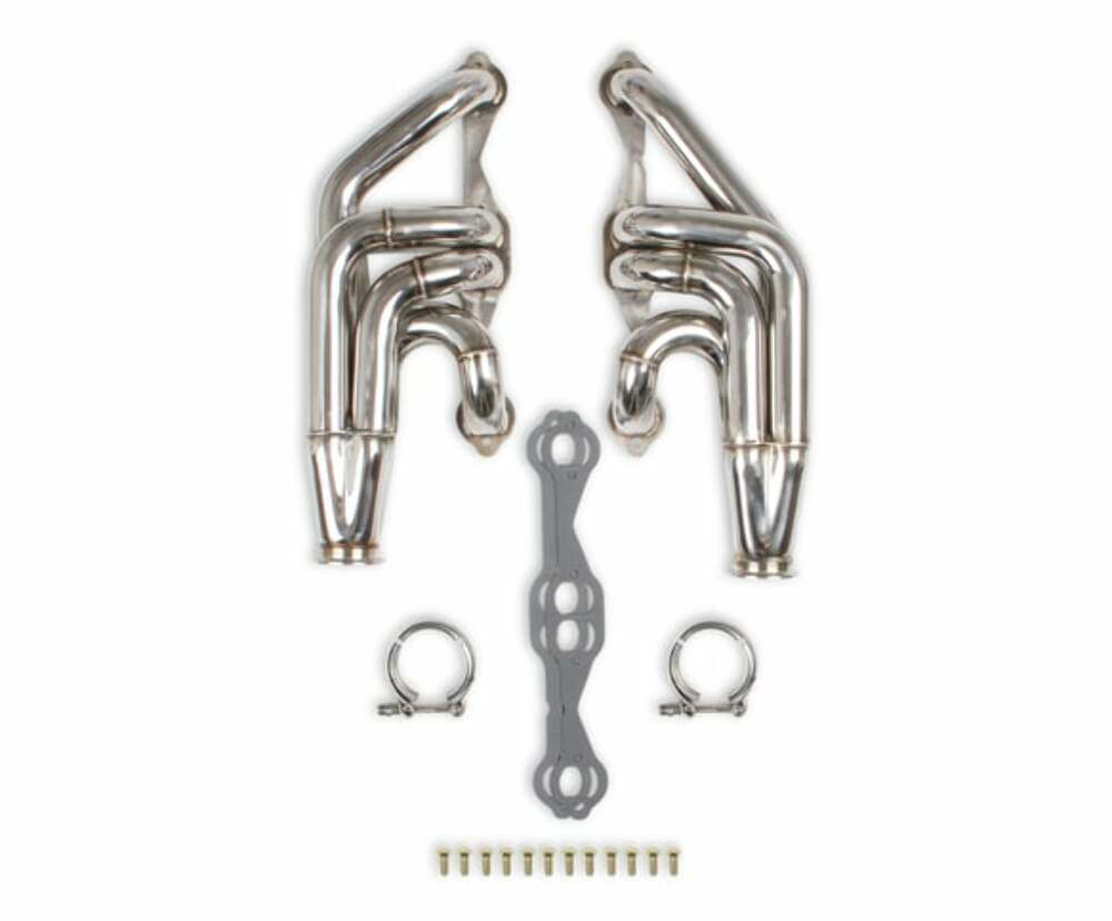 Small Block Chevy Turbo Headers - Polished Finish - 11573FLT performance headers stainless steel