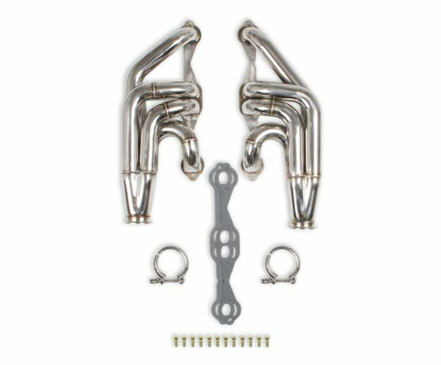 Small Block Chevy Turbo Headers - Polished Finish - 11573FLT performance headers stainless steel