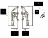 Small Block Chevy Turbo Headers - Polished Finish - 11573FLT performance headers