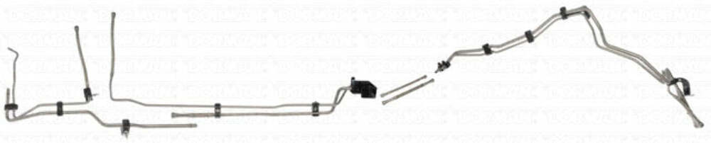 t For 01-03 GM 2500HD/3500 Ext Cab 6.6L Complete Fuel Line Kit; Stainless-FL919843 Fine Lines