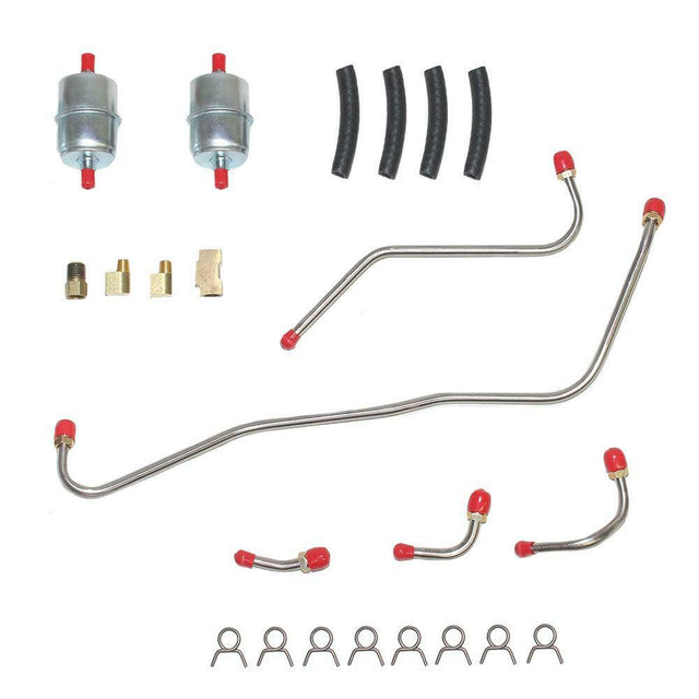 t Ford 289/302, w/ Edelbrock Carb Pump to Carb Line-Steel-FineLines RPC6406SS Fine Lines