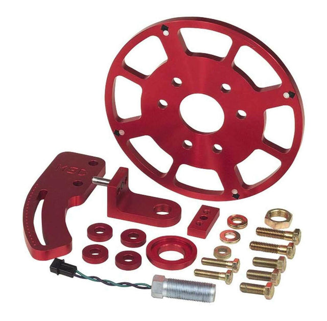MSD crank trigger kit for 1975-1996 Ford Mustang red aluminum steel big block 8644