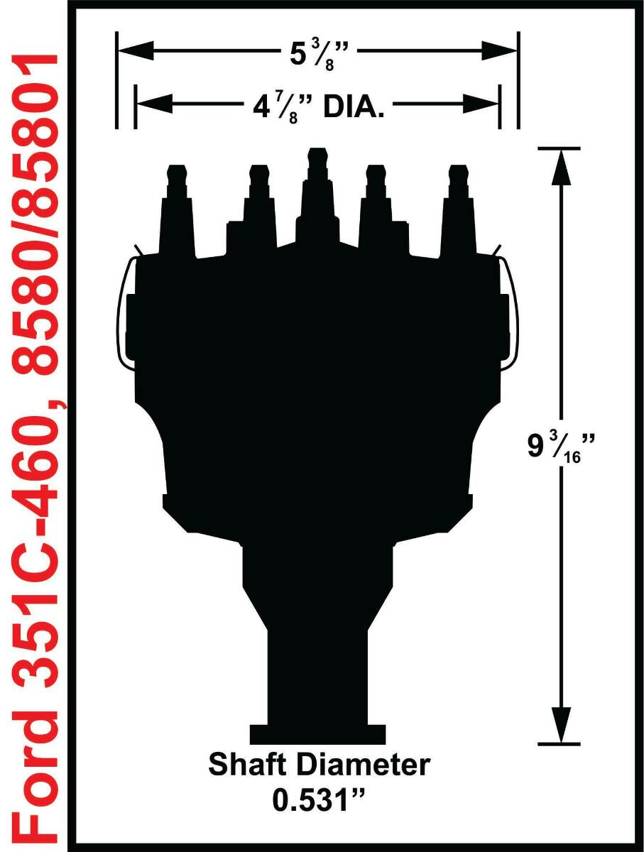 MSD ignition distributor red clear steel 8580