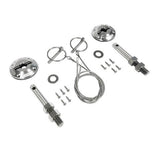 Modern Hood Pin Kit aluminum/SS fits Ford Mustang 15-19 Drake -FR3Z-6316892-LM muscle car