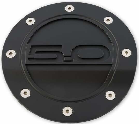 Fuel Door Black 5.0 Logo fits FordMustang 15-21 Drake MuscleCars FR3Z-6640526-5A muscle car 6124057