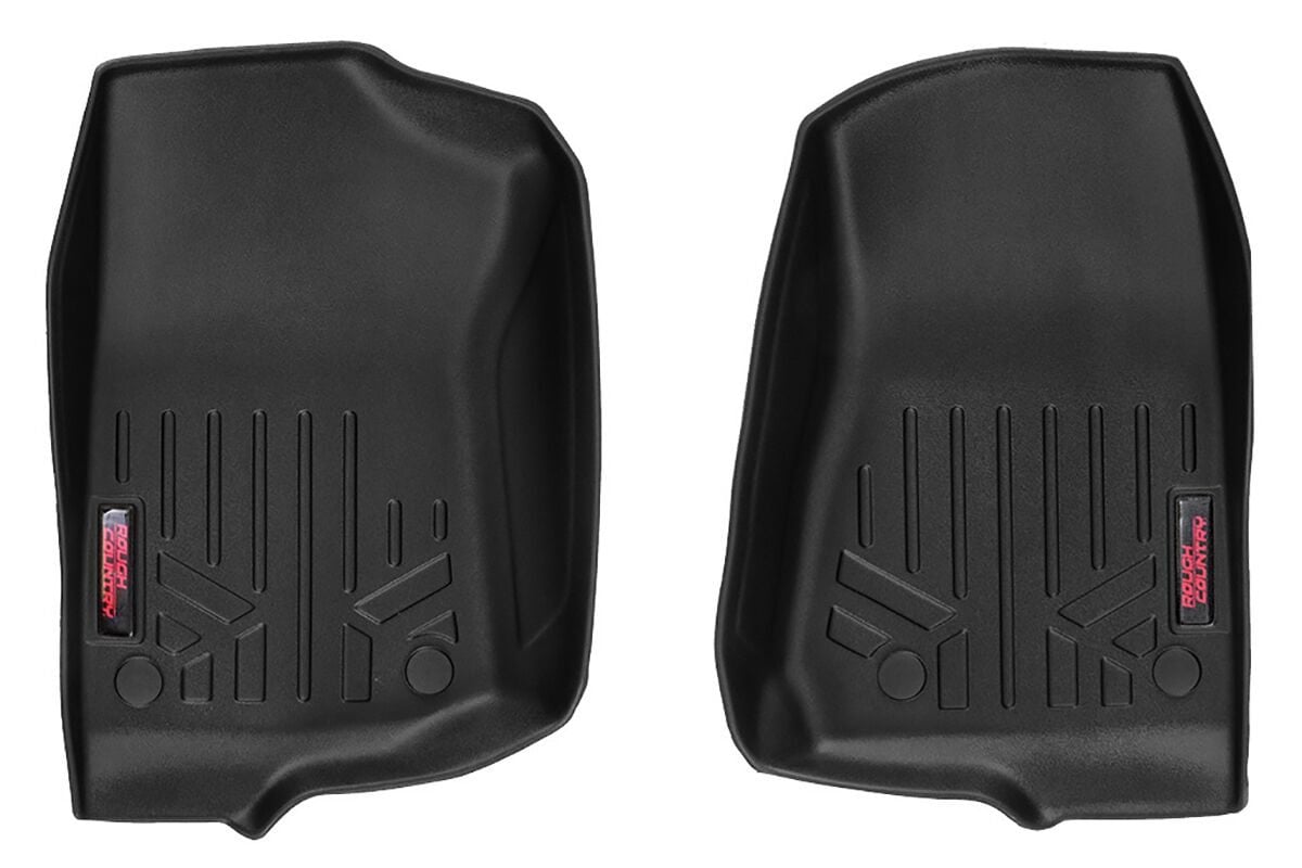 Rough Country Floor Mats - FR - Jeep Wrangler Unlimited 4WD (2018-2025) - M-6150_A