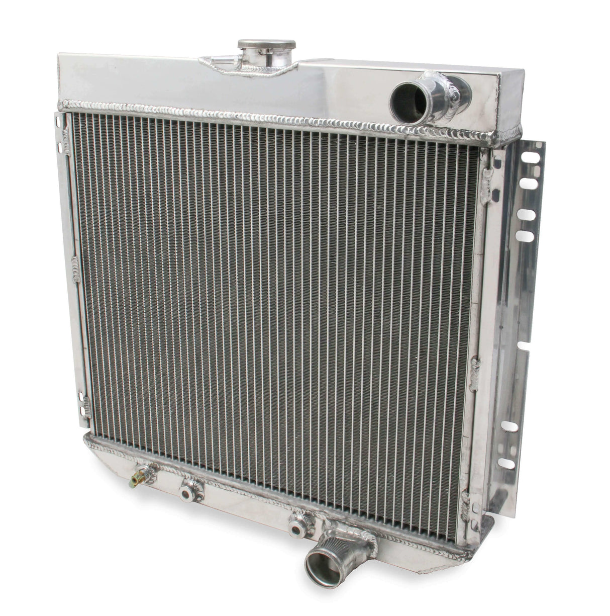 Aluminum Radiator- 3 Row - FB127 for 1965-1966 Ford Mustang polished