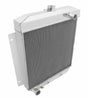 Aluminum Radiator - 3 Row - FB217 for 1955-1956 Ford polished