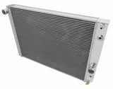Aluminum Radiator - 3 Row - FB257 for 1991-1996 Chevy Corvette polished