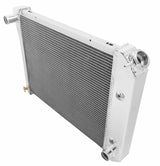 Aluminum Radiator- 4 Row - FB137 for 1975-1976 Chevy Chevelle polished