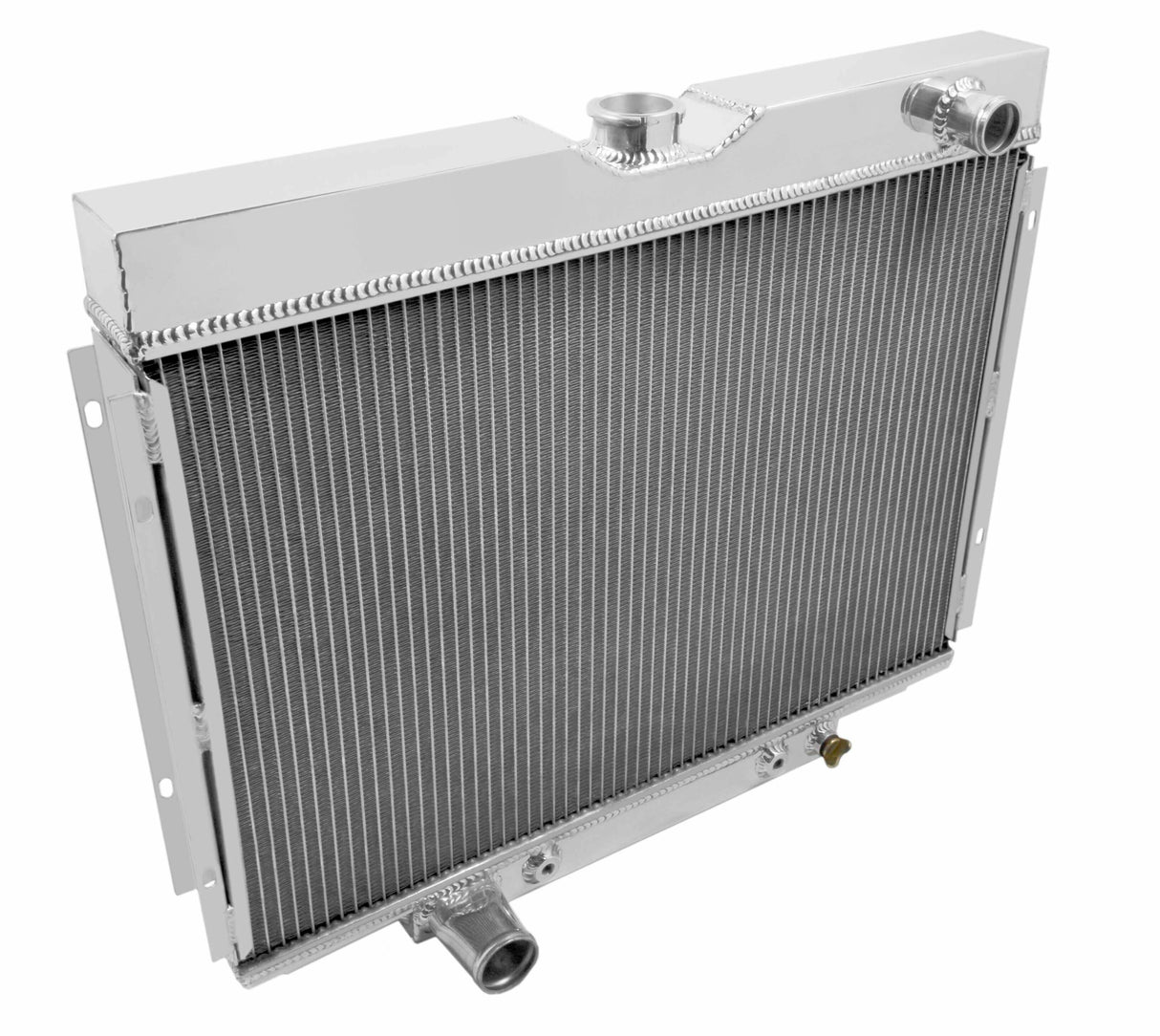 Aluminum Radiator- 4 Row - FB152 for 1969-1970 Ford Mustang polished