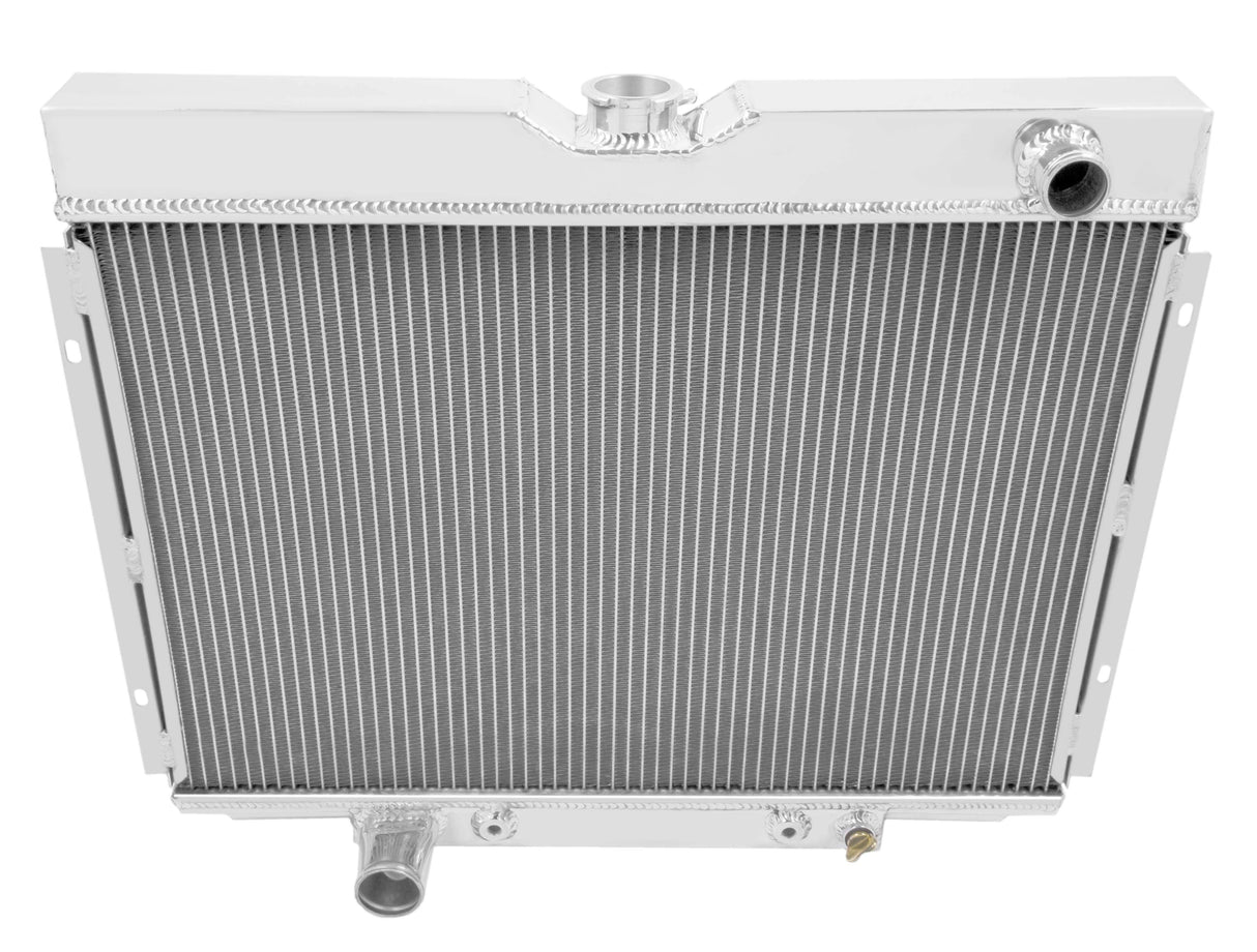 Aluminum Radiator- 4 Row - FB152 for 1969-1970 Ford Mustang polished