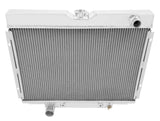 Aluminum Radiator- 4 Row - FB152 for 1969-1970 Ford Mustang polished