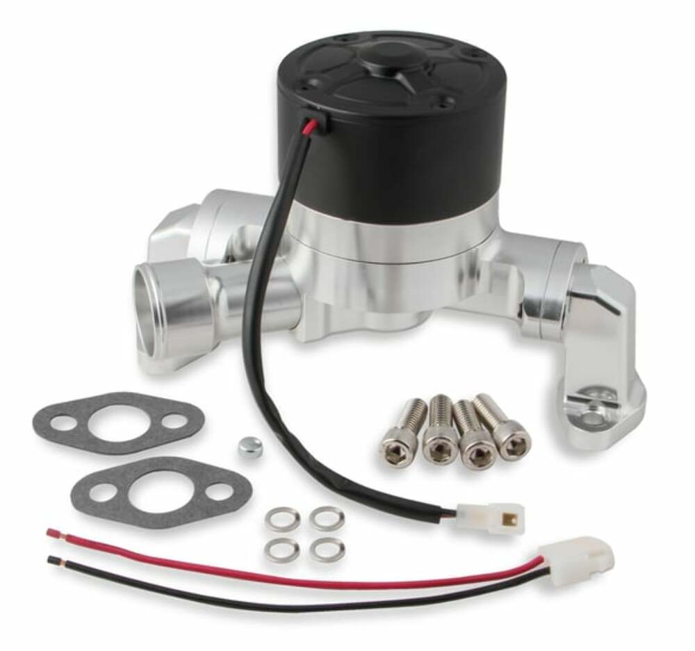 Billet Electric Water Pump - 22-131 for 1955-1956 Chevy Corvette aluminum polished