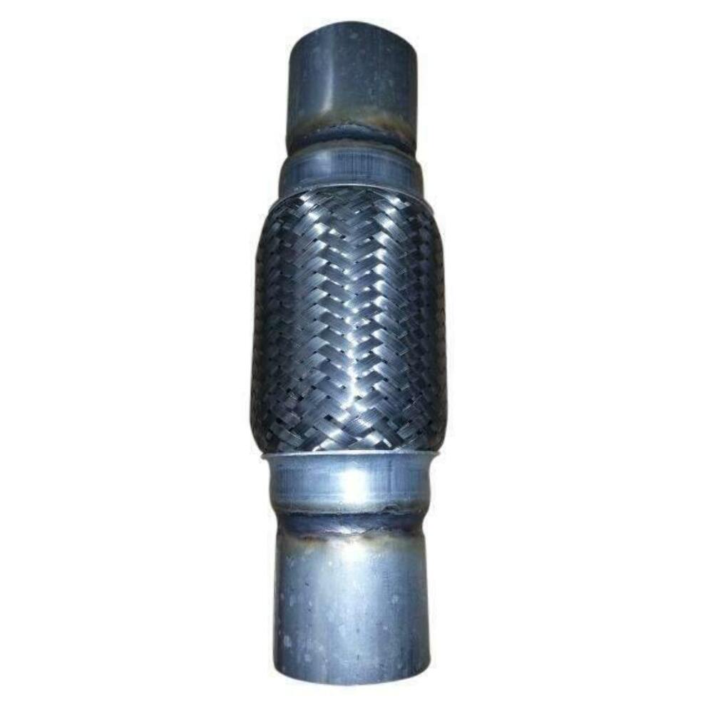 ROL exhaust flex pipe 2 1/4 inch inlet/outlet 10 inch body length double braided stainless steel mesh clamp or weld